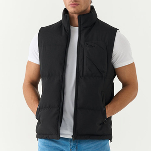 Chaleco Acolchado Impermeable para Hombre, Chaleco de Invierno sin Mangas, Chaqueta de Burbujas Ligera, Chaleco con Cuello Alto - Product Image 5