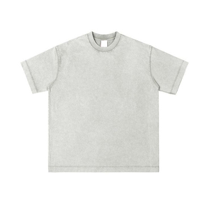T-shirt vierge streetwear pour homme, 100% coton, coupe oversize, respirant, tricoté, 300g, impression numérique, collection 2026 Premium Heavyweight - Product Image 1
