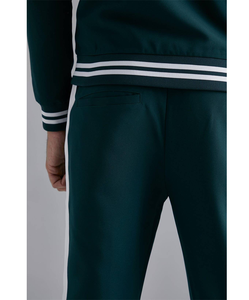 กางเกงวอร์มผู้ชายทรงตรง ผ้าฝ้าย 100% เอวสูง แต่งแถบข้าง ปักลาย สีพื้น - Product Image 6