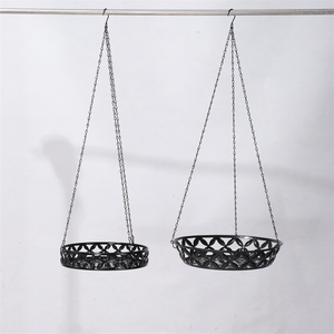 Support de pot de fleurs rond en métal noir moderne, robuste, pour plantes suspendues, pour intérieur, extérieur, jardin, balcon, décoration de la maison, en gros - Product Image 3