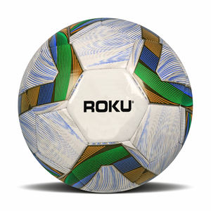 ลูกฟุตบอลคุณภาพสูง คลาสสิก ปรับแต่งได้ OEM ODM สีดำ น้ำหนักเบา ผลิตจากหนัง PU พิมพ์โลโก้ สำหรับฝึกซ้อมผู้ใหญ่ - Product Image 2