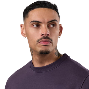 Ensemble de survêtement décontracté pour homme, couleur violet foncé, col rond, sweat-shirt et pantalon de jogging, vêtements de sport d'hiver, tenue de sport confortable pour la salle de sport et l'entraînement - Product Image 3
