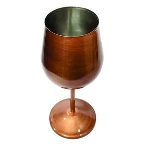 Verre de bar et verre à vin en acier inoxydable Verre à vin couleur cuivre et support cuivre pour cocktail au prix de gros - Product Image 1