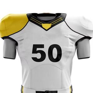 White Color Hot selling New Design Men's American Football Uniform Breathable Custom 100 _ Polyester American Football Uniform - Product Image 5