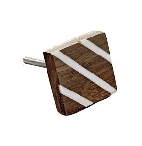 Poignées et boutons de traction en bois et en résine rayés Boutons en marbre les plus vendus avec une taille de forme de couleur personnalisée Fabriqué en Inde Article - Product Image 1