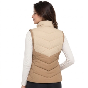 Chaleco Acolchado de Punto para Mujer, Suave, Cálido, Transpirable, Ecológico, con Cierre Frontal Completo - Product Image 4