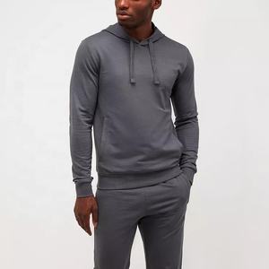 En gros Personnalisé Automne Slim Fit Survêtement Hommes Tenues 2 Pièce À Capuche Joggers Fitness Ensemble Blanc Survêtements - Product Image 2