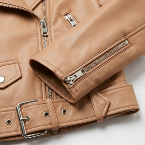 Chaqueta de cuero de gamuza corta, tacto suave, estilo casual urbano, forro suave que absorbe la humedad, ajuste cómodo, venta al por mayor - Product Image 5