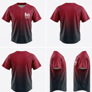 Custom Sublimation Baseball Jersey Professional <b>Athletic</b> Fit Breathable Mesh Fabric Team Gear Sports Wear Supplier - Product Image 6