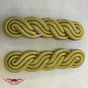 KEW Mylar Thread Light Yellow <b>Braided</b> Eco-Friendly Vintage Embroidered Epaulettes Luxury Durable Shoulder Board <b>Accessory</b> - Product Image 1