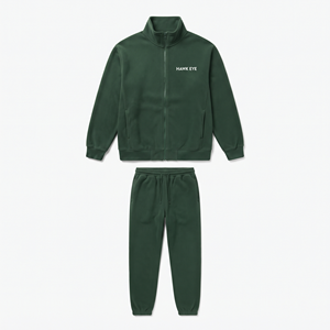 Survêtement de sport pour homme avec logo personnalisé, fermeture éclair intégrale, jogging, vêtements de fitness, 2 pièces, vente en gros - Product Image 4