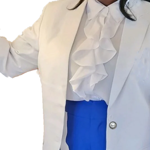 Blazer décontracté en maille ZPB Sorority Gear avec fermeture éclair, grande taille, manches longues, couleur unie, pour le bureau, unisexe, manteau de costume tendance, imperméable - Product Image 2