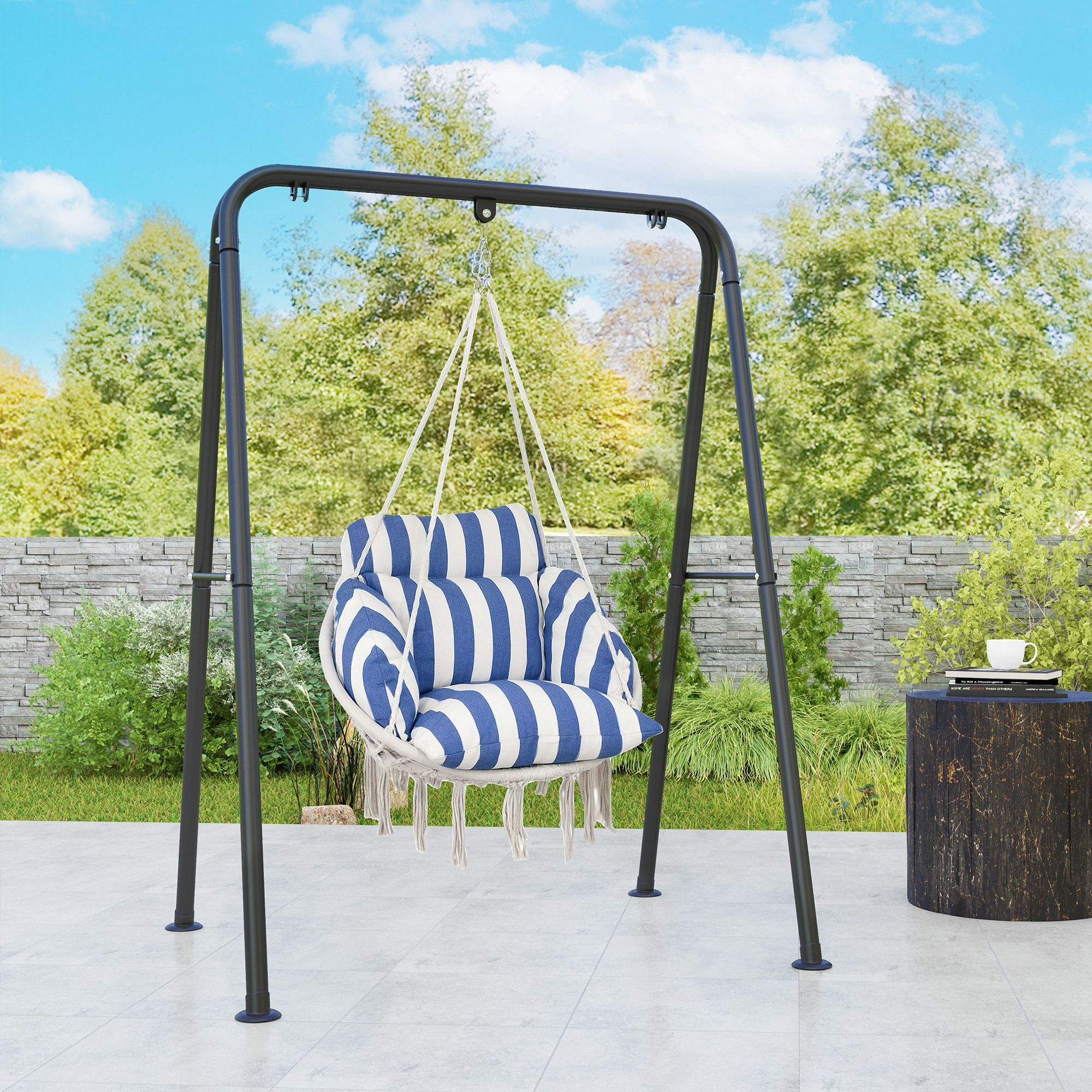 Blue and White Stripe Color