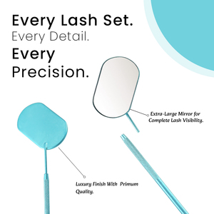 Handheld Lash Inspection <b>Mirror</b> <b>Square</b> Shape Stainless Steel Eyelash <b>Mirror</b> Wholesale Custom Logo <b>Mirror</b> OEM Manufacturer - Product Image 3