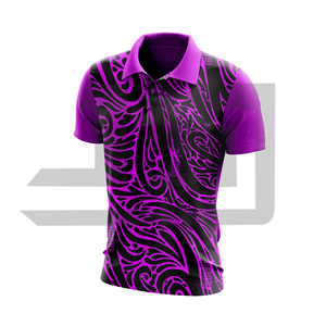 Chemise imprimée pour homme 100 % coton 220 grammes respirante anti-humidité, vêtement de sport pour le golf, le tennis, le fitness et le travail - Product Image 2