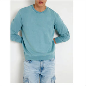 Sweat-shirt en molleton de coton lourd à col rond avec logo brodé personnalisé, style hip-hop, OEM ODM, 100% coton, sweat-shirt pour homme - Product Image 4