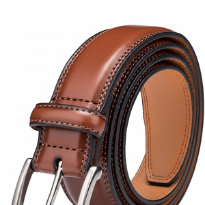 Ceinture en cuir de vache véritable de style vintage Oldtown, inspirée de la tradition héritée, avec boucle en alliage Ironhide Buckshot - Product Image 1