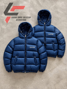 Veste matelassée professionnelle de qualité supérieure fabriquée en usine, avec logo personnalisé, coupe-vent, brillante, épaisse et chaude pour l'hiver - Product Image 3