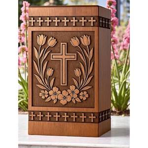 Eco-Friendly Wooden Urn for Human Ashes – Biodegradable Funeral Urn urn Memorial Keepsake by AYAANS - Product Image 3