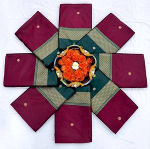 Sari de Seda Suave Morado Real con Borde de Zari Pesado, Estilo Kanchipuram, para Bodas Tradicionales Indias, Venta al por Mayor, Étnico, Antiarrugas, Verano - Product Image 4