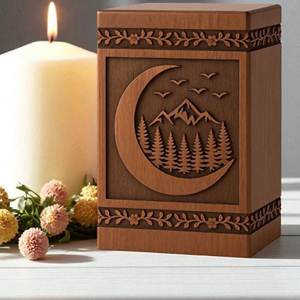 Handmade Rosewood Firefighter Cremation Urn - Waverly Fire Dept. Logo - Personalized Memorial Keepsake by AYAANS - Product Image 2