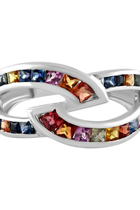 แหวนแซฟไฟร์หลายเม็ดในตัวเรือนเงินแท้ 92.5 รุ่น KLSR-11274 - Product Image 3