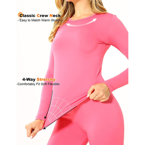 Ropa Interior Térmica Larga para Mujer de Último Diseño y Alta Calidad, Personalizable con Logotipo, Tejido de Algodón y Poliéster - Product Image 3