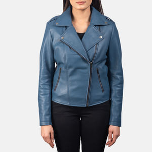 Veste d'hiver pour femme en cuir de mouton véritable, imperméable, respirante, tendance, en laine, construction en cuir naturel pour un confort décontracté - Product Image 1
