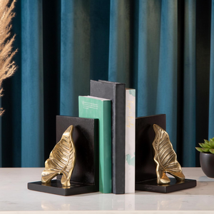 Handmade <b>Leaf</b> Bookend Decorative Holder Stylish <b>Book</b> Organizer for Study Room Office and Living Room Decor - Product Image 6