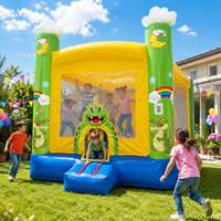 Structure gonflable commerciale en forme de crocodile avec jeu de basket-ball et cible, durable, portable, en PVC de haute qualité, garantie 3 ans