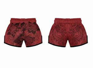 Shorts de Muay Thai pour hommes, style tendance 2026, dernier modèle, design brodé personnalisé, satin, pour entraînement de boxe et arts martiaux - Product Image 2