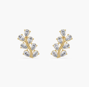 Betterstar Lab Vintage Pear Cut Gold Plated Drop <b>Earrings</b> IGI Certified Wholesale Women's Jewelry for Wedding Engagement Party - Product Image 1