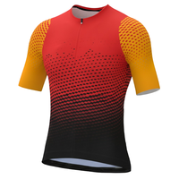 Maillot de Ciclismo para Hombre, Anti-UV, Transpirable, de Secado Rápido, Spandex, Poliéster, 240g, Tecnología de Corte Láser, Sin Costuras, Manga Corta, Impresión Digital