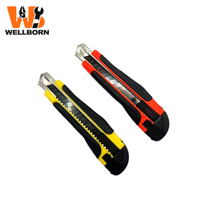 Couteau utilitaire professionnel de 18 mm - Lame rétractable, <span class=keywords><strong>coupe</strong></span>-boîte, couteau de sécurité robuste pour entrepôt - Product Image 1