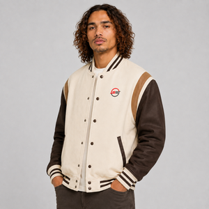Veste universitaire pour hommes en gros, logo personnalisé, douce, confortable, décontractée, style baseball, streetwear, haute qualité - Product Image 3