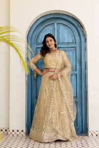 L'élégance rencontre la tradition : Lehenga Choli moderne avec dupatta brodée multicolore couleur Mehndi pour les fêtes - Product Image 6