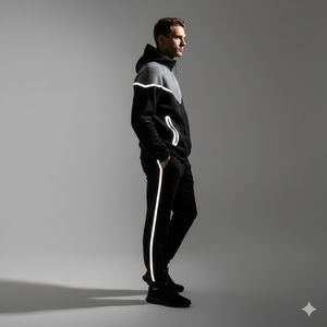 Ensemble sweat à capuche et pantalon de survêtement Ranzia Eco-Friendly grande taille avec strass et effet vieilli, fermeture éclair intégrale – Collection Ranzia Eco Drip avec strass - Product Image 3