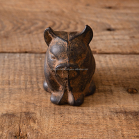 Nouvelle Collection : Ornement Décoratif Rustique en Fonte Faite à la Main, Personnalisable, Miniature, pour Table, en Forme de Coq, Taureau ou Cochon, Style Ferme, pour la Maison et le Jardin