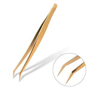 Nouvelles pinces à épiler en acier inoxydable pour extensions de cils, pointe arrondie, haute précision, pinces droites pour usage en manucure et en beauté - Product Image 3