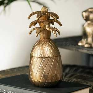Bol décoratif en métal ananas fait main, design glamour poli, idéal pour la décoration intérieure et les cadeaux - Product Image 5