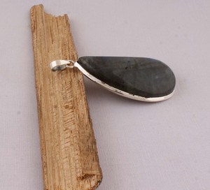 Handmade Labradorite Pendant 925 Sterling <b>Silver</b> Vintage Bohemian Style Flashy Stone Necklace Fine Jewelry Supplier Custom - Product Image 6