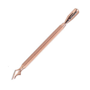 Pousse-cuticules double tête, double usage, réutilisable, longueur 137 mm, diamètre 7 mm, finition dorée, acier inoxydable - Product Image 6