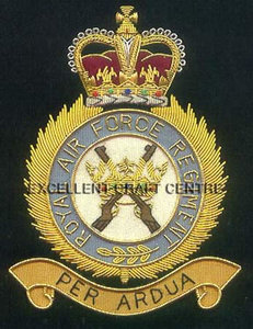RAF REGT High Quality Lace Embroidered Patch <b>Sew</b>-On Fabric Badge Circular Luxury Design for Garment - Product Image 6