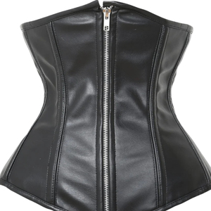 Robe corset moulante mini en similicuir PU noir, sans bretelles, dos nu, sans manches, taille naturelle, avec soutien-gorge intégré, tenue sexy pour adulte - Product Image 5