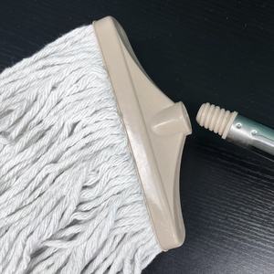 Cotton String <b>Mop</b> with Stainless Steel Rod Clamping Type Yarn <b>Mop</b> Dust Free Home Cleaning - Product Image 4