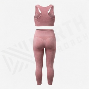 Ropa Deportiva para Mujer, Conjunto de 2 Piezas de Ropa Deportiva sin Costuras para Yoga, Gimnasio, Ejercicio, Entrenamiento, Ropa Atlética - Product Image 2