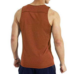 Camiseta sin mangas de punto transpirable de algodón/spandex para hombre, hecha a medida, novedad 2024, para correr, gimnasio, entrenamiento - Product Image 3