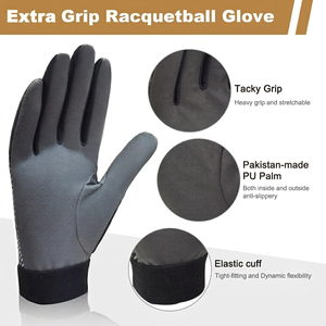 Gants de racquetball en cuir respirant, sur mesure, avec logo personnalisé, pour hommes, pour les sports de plein air, pour adultes - Product Image 3