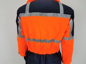 high vis breathable cotton polyester safety Coveralls Suit Durable Custom Logo Workwear Level D Protection Anti-Chemical <b>Fire</b> - Product Image 2