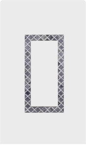 Espejo de pared marroquí hecho a mano con incrustaciones de hueso gris |   Espejo Rectangular con Incrustaciones de Hueso |   Decoración Moderna para el Hogar Estilo Boho - Product Image 2